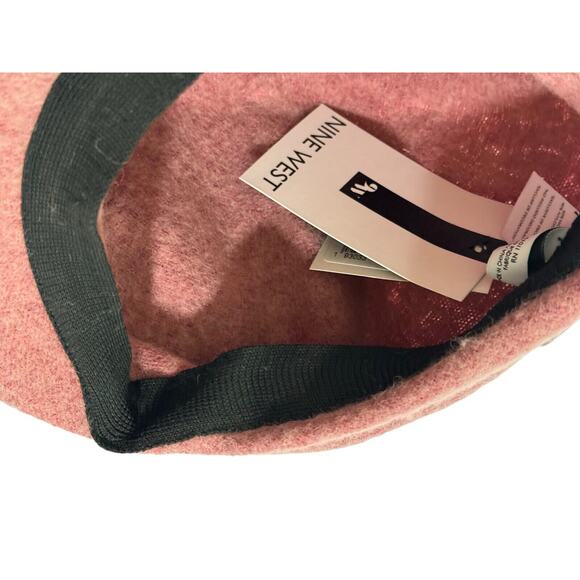 NWT Nine West Womens Wool Knit Newsboy Hat Mauve Pink One Size #MQ17 - Picture 7 of 10